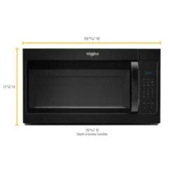 Whirlpool® 1.7 Cu Ft Range Microwave Hood Combination, 1000W, Black -Whirlpool Sales 2024 285067 w DetailedProductView3 Lg