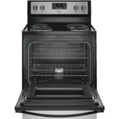 Whirlpool® 30" Electric, Coil Range W/ 4.8 Cu Ft And AccuBake™ System, Black On Stainless -Whirlpool Sales 2024 555271 v DetailedProductView5 Lg