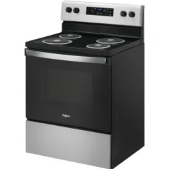 Whirlpool® 30" Electric, Coil Range W/ 4.8 Cu Ft And AccuBake™ System, Black On Stainless -Whirlpool Sales 2024 555271 v LeftView BUS Lg