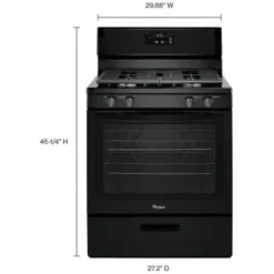 Whirlpool® 30" Gas Range W/ Oven Window, 5.1 Cu Ft In Black -Whirlpool Sales 2024 644919 v DetailedProductView1 Lg