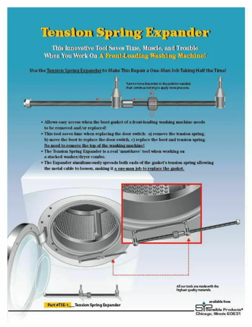 TSE1 Tension Spring Expander Tool Whirlpool Bellows Sensible Products TSE-1 -Whirlpool Sales 2024 tse1 tension spring expander tool whirlpool bellows sensible products tse 1 63041.1665672726