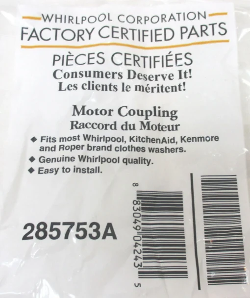 Whirlpool 285753A OEM Washing Machine Coupling AP3963893 PS1485646 -Whirlpool Sales 2024 whirlpool 285753a oem washing machine coupling ap3963893 ps1485646 80515.1665677189